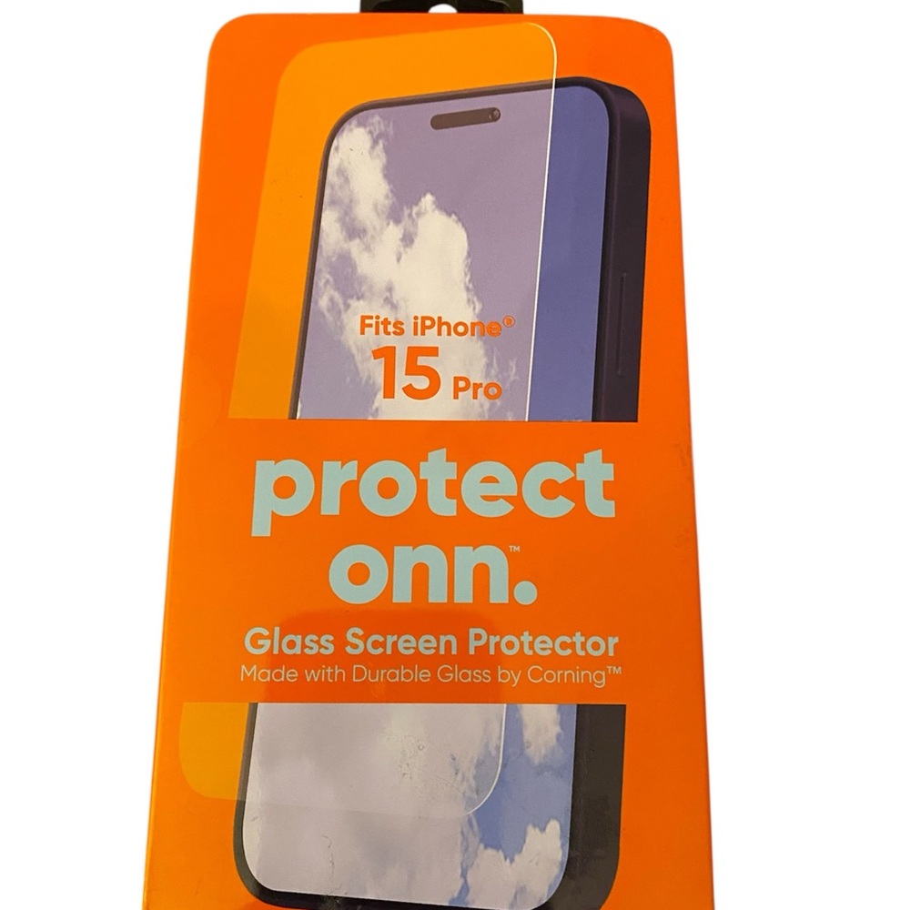 On Running Orange Glass Screen Protector for iPhone 15 Pro